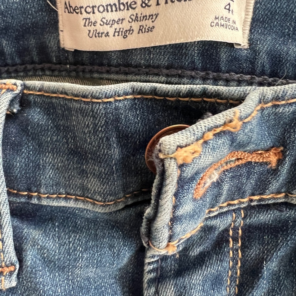 Abercrombie & Fitch Super Skinny High Rise Jeans - Blue